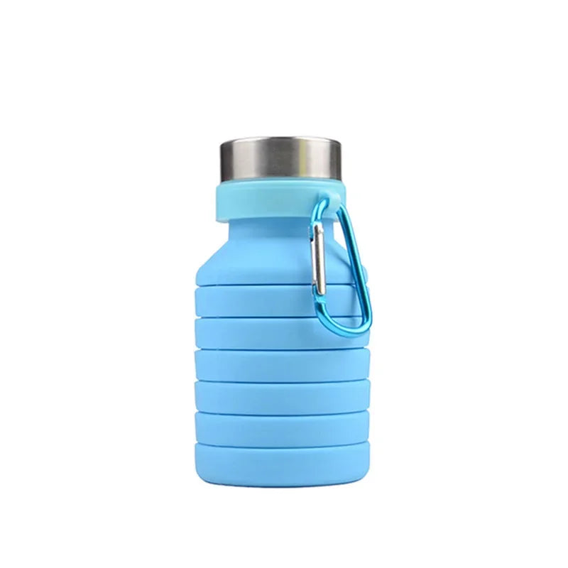 550ML Portable Collapsible Water Bottle BPA Free Leak Proof Silicone Reuseable Outdoor Camping Foldable Sport Water Bottles