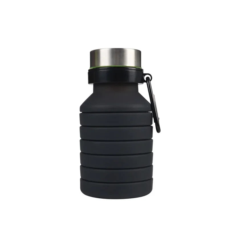 550ML Portable Collapsible Water Bottle BPA Free Leak Proof Silicone Reuseable Outdoor Camping Foldable Sport Water Bottles