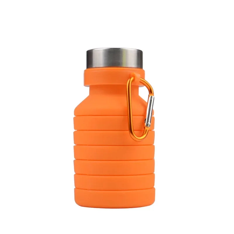 550ML Portable Collapsible Water Bottle BPA Free Leak Proof Silicone Reuseable Outdoor Camping Foldable Sport Water Bottles